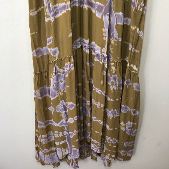 ⚡️SOLD⚡️Young Fabulous & Broke Dress Tie Dye Long Sleeve Long Maxi Tiered NEW - Picture 13 of 16